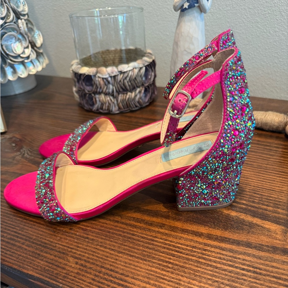 Betsey Johnson Pink and Multicolor Heels